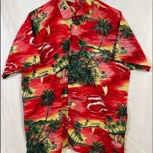 Hawaiian Cayman Island Short Sleeve Shirt Size M Pre-Owned